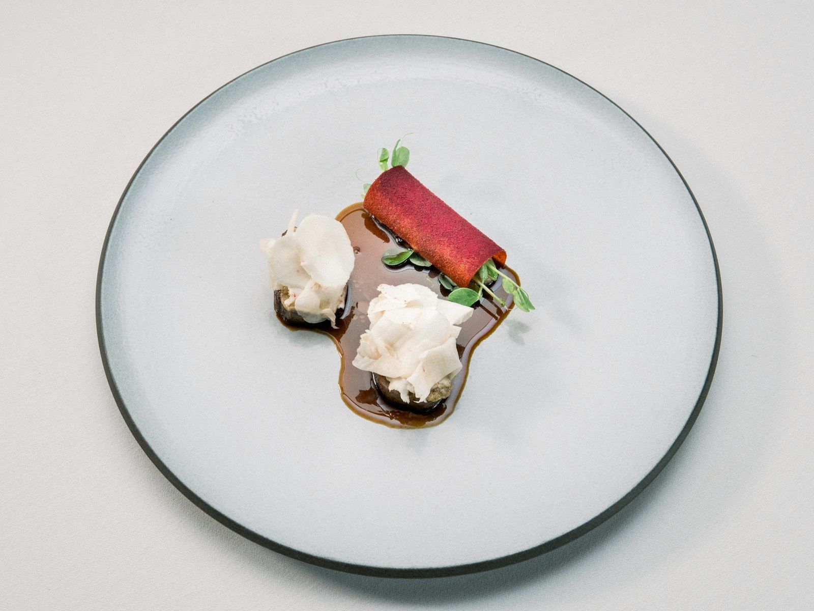 A plated multi-course dish